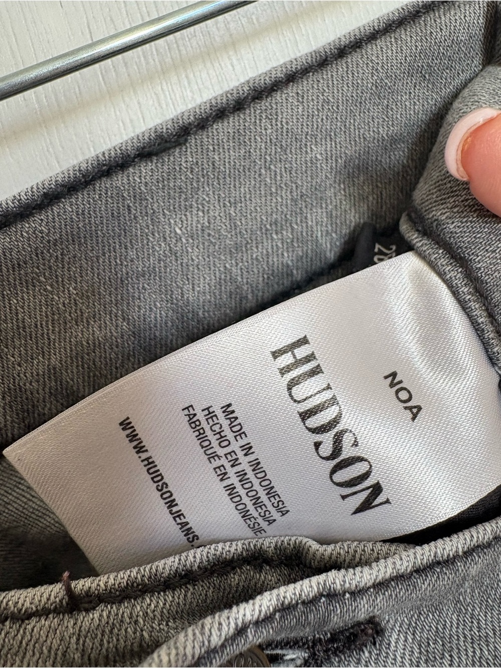 Hudson NOA Straight-Leg Jeans in Light Gray - Picture 6 of 6